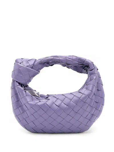 Pre-owned Bottega Veneta 2012-2025 Mini Nappa Intrecciato Jodie Hobo Bag In Purple