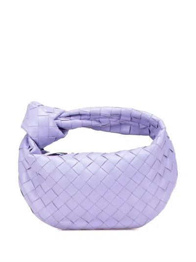 Pre-owned Bottega Veneta 2012-2025 Mini Nappa Intrecciato Jodie Hobo Bag In Purple