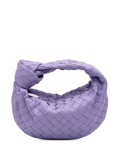 Pre-owned Bottega Veneta 2012-2025 Mini Nappa Intrecciato Jodie Hobo Bag In Purple