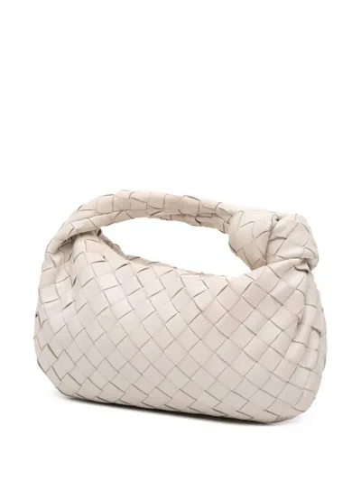 Pre-owned Bottega Veneta 2012-2025 Mini Nappa Intrecciato Jodie Hobo Bag In White