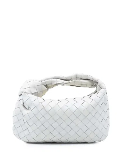 Pre-owned Bottega Veneta 2012-2025 Mini Nappa Intrecciato Jodie Hobo Bag In White