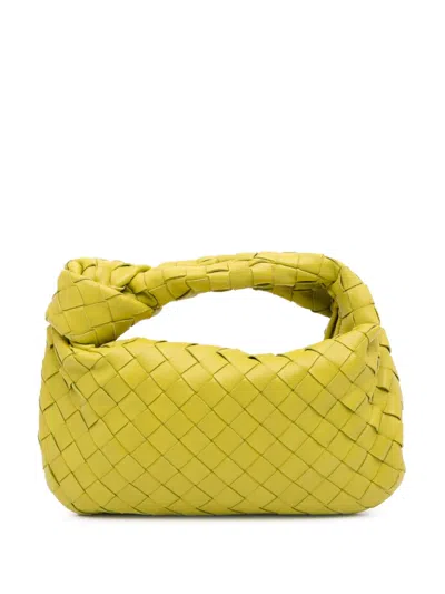Pre-owned Bottega Veneta 2012-2025 Mini Nappa Intrecciato Jodie Hobo Bag In Yellow