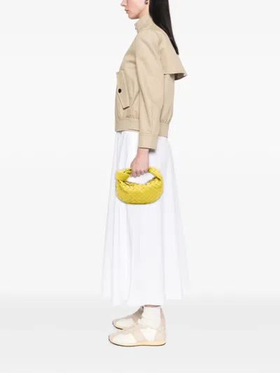 Pre-owned Bottega Veneta 2012-2025 Mini Nappa Intrecciato Jodie Hobo Bag In Yellow