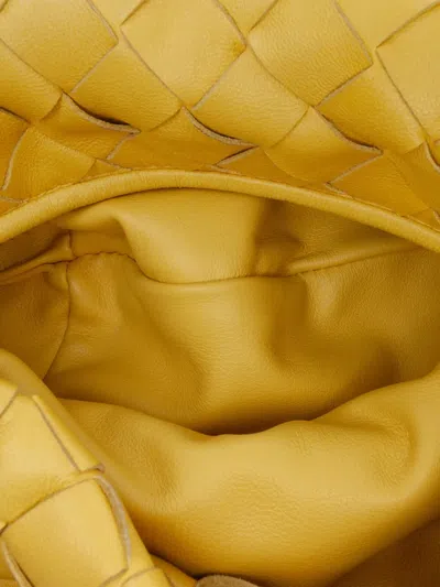 Pre-owned Bottega Veneta 2012-2025 Mini Nappa Intrecciato Jodie Hobo Bag In Yellow