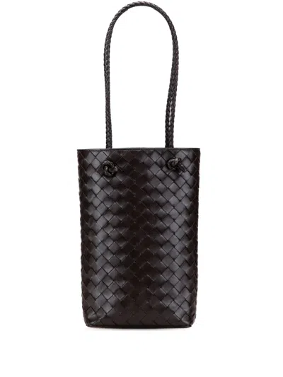 Pre-owned Bottega Veneta 2012-2025 Mini Nappa Intrecciato Tote Bag In Brown