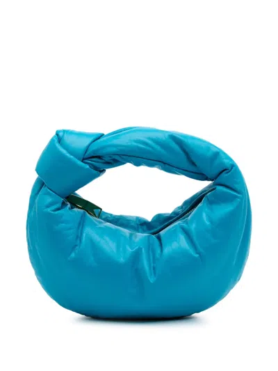 Pre-owned Bottega Veneta 2012-2025 Mini Nappa Puffy Jodie Hobo Bag In Blue