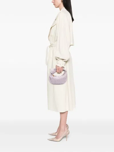 Pre-owned Bottega Veneta 2012-2025 Mini Suede Intrecciato Jodie Hobo Bag In Purple