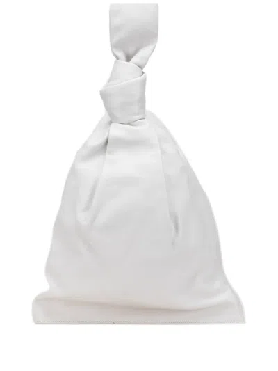 Pre-owned Bottega Veneta 2012-2025 Nappa Bv Twist Handbag In White