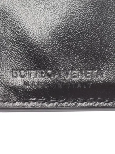 Pre-owned Bottega Veneta 2012-2025 Nappa Intrecciato Bi-fold Wallet Small Wallets In Black