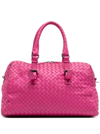 Pre-owned Bottega Veneta 2012-2025 Nappa Intrecciato Boston Bag
