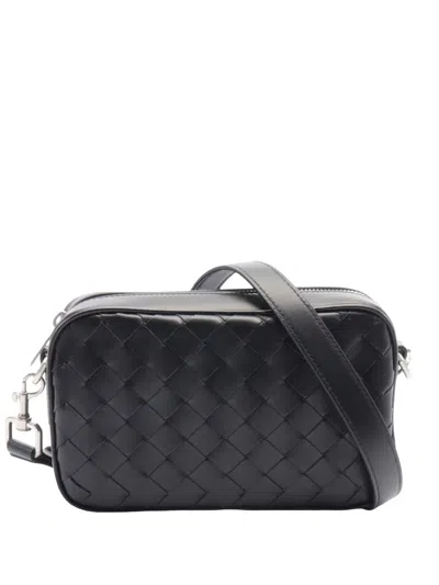 Pre-owned Bottega Veneta 2012-2025 Nappa Intrecciato Camera Bag Crossbody Bag In Black