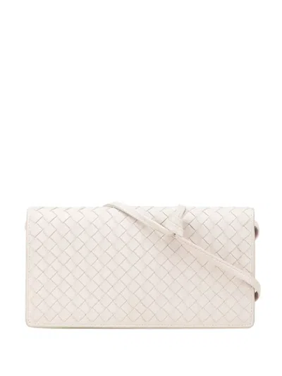 Pre-owned Bottega Veneta 2012-2025 Nappa Intrecciato Clutch With Strap Crossbody Bag