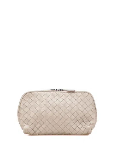 Pre-owned Bottega Veneta 2012-2025 Nappa Intrecciato Cosmetic Pouch