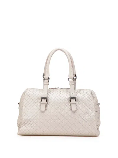 Pre-owned Bottega Veneta 2012-2025 Nappa Intrecciato Montaigne Handbag In Gray