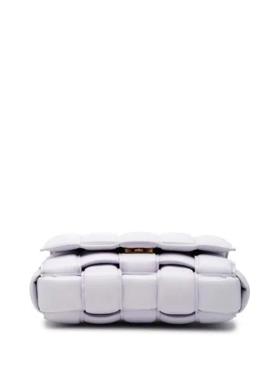 Pre-owned Bottega Veneta 2012-2025 Nappa Intrecciato Padded Cassette Crossbody Bag In Purple