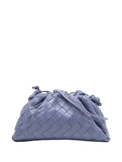 Pre-owned Bottega Veneta 2012-2025 Nappa Intrecciato The Mini Pouch Crossbody Bag In Purple