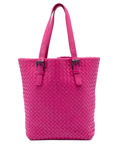Pre-owned Bottega Veneta 2012-2025 Nappa Intrecciato Tote Bag In Pink