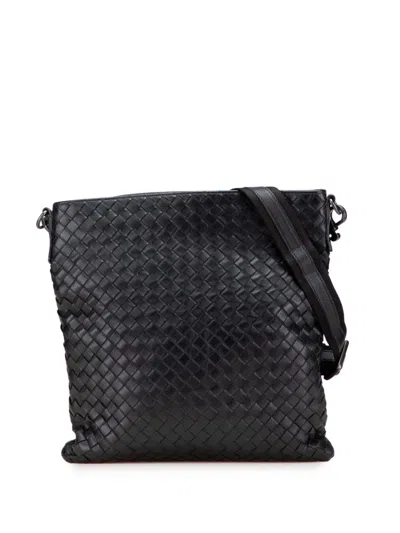 Pre-owned Bottega Veneta 2012-2025 Nappa Intrecciato Vn Crossbody Bag In Black