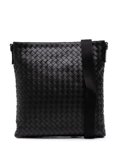 Pre-owned Bottega Veneta 2012-2025 Nappa Intrecciato Vn Crossbody Bag In Black