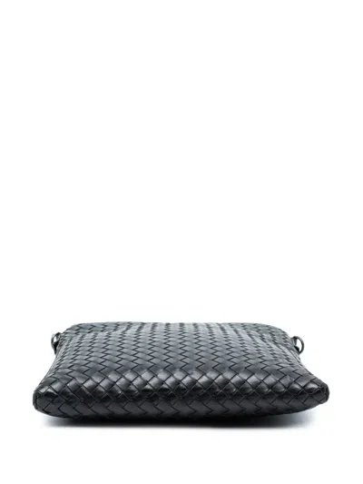 Pre-owned Bottega Veneta 2012-2025 Nappa Intrecciato Vn Crossbody Bag In Black