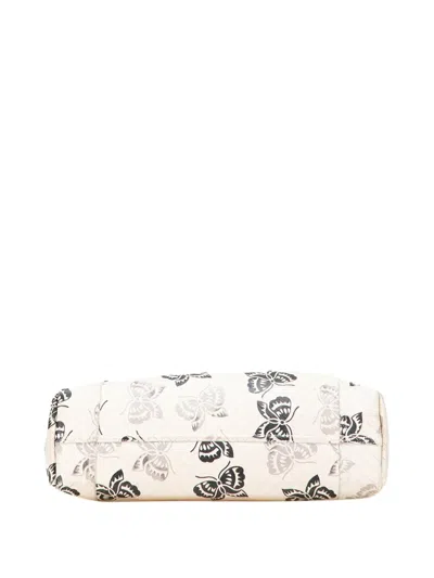 Pre-owned Bottega Veneta 2012-2025 Nappa Intrecciomirage Butterfly Tote Bag In White