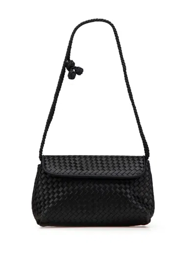 Pre-owned Bottega Veneta 2012-2025 Satin Intrecciato Shoulder Bag