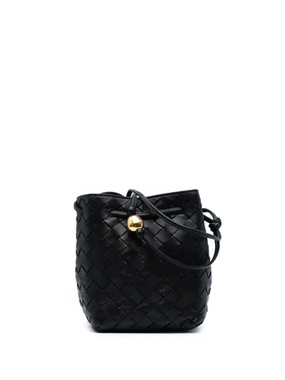 Pre-owned Bottega Veneta 2012-2025 Small Nappa Intrecciato Bucket Bag In Black