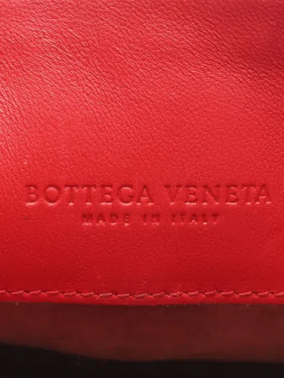 Pre-owned Bottega Veneta 2012-2025 Small Nappa Intrecciato Embroidered Olimpia Shoulder Bag In Red