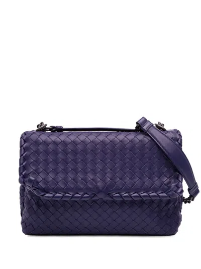 Pre-owned Bottega Veneta 2012-2025 Small Nappa Intrecciato Olimpia Shoulder Bag In Purple