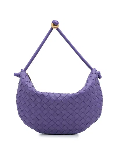 Pre-owned Bottega Veneta 2012-2025 Small Nappa Intrecciato Turn Pouch Handbag In Purple