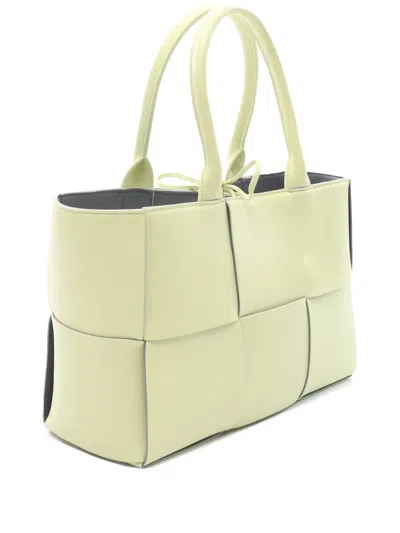Pre-owned Bottega Veneta 2012-2025 Small Nappa Maxi Intrecciato Arco Tote Bag In Green