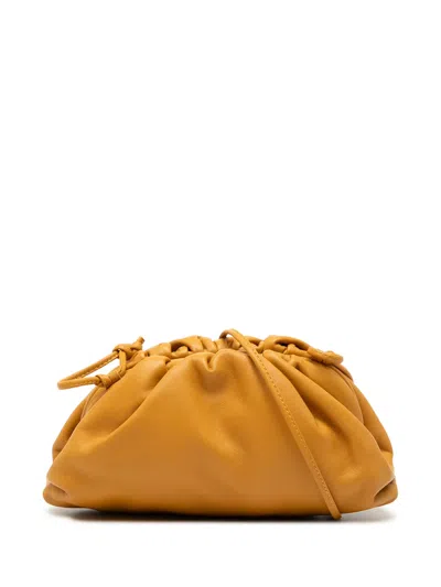 Pre-owned Bottega Veneta 2012-2025 Lambskin The Mini Pouch Crossbody Bag In Brown