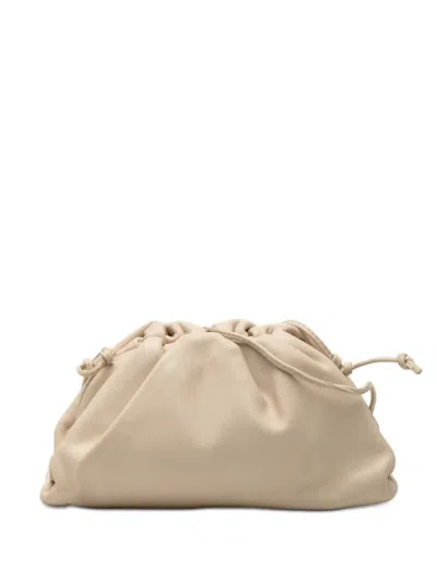 Pre-owned Bottega Veneta 2012-2025 Lambskin The Mini Pouch Crossbody Bag In Brown