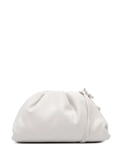Pre-owned Bottega Veneta 2012-2025 Lambskin The Mini Pouch Crossbody Bag In White