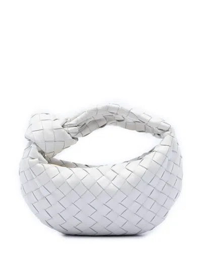 Pre-owned Bottega Veneta 2012-2025 Mini Nappa Intrecciato Jodie Hobo Bag In White