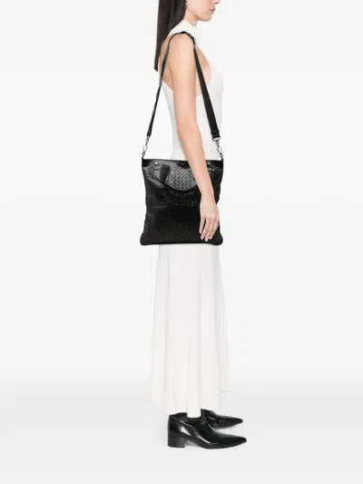 Pre-owned Bottega Veneta 2012-2026 Intrecciato Trimmed Nappa Convertible Tote Satchel In Black