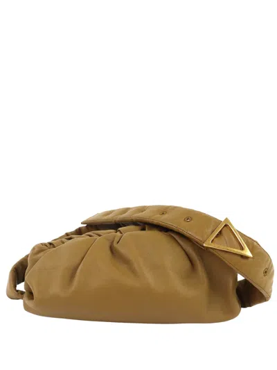Pre-owned Bottega Veneta 2012-2026 Lambskin The Body Pouch Crossbody Bag In Brown