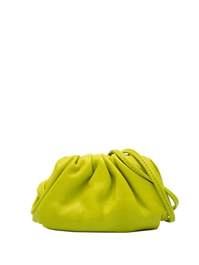 Pre-owned Bottega Veneta 2012-2026 Lambskin The Extra Mini Pouch Crossbody Bag In Green