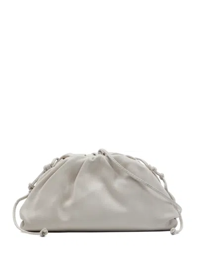 Pre-owned Bottega Veneta 2012-2026 Lambskin The Mini Pouch Crossbody Bag In 白色