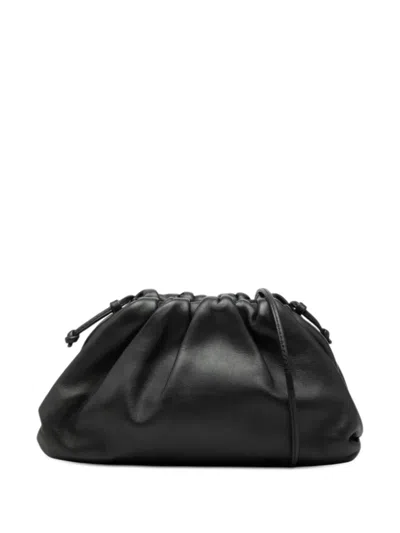 Pre-owned Bottega Veneta 2012-2026 Lambskin The Mini Pouch Crossbody Bag In Black