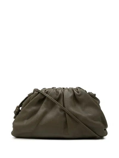 Pre-owned Bottega Veneta 2012-2026 Lambskin The Mini Pouch Crossbody Bag In Brown