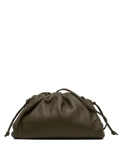 Pre-owned Bottega Veneta 2012-2026 Lambskin The Mini Pouch Crossbody Bag In Brown