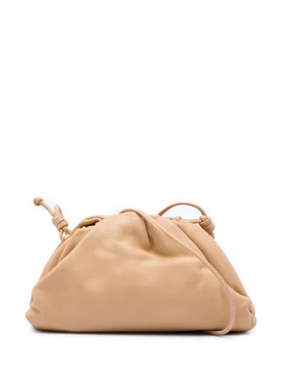 Pre-owned Bottega Veneta 2012-2026 Lambskin The Mini Pouch Crossbody Bag In Brown