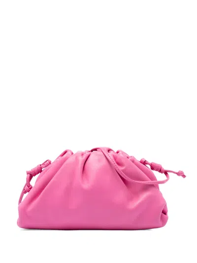 Pre-owned Bottega Veneta 2012-2026 Lambskin The Mini Pouch Crossbody Bag In Pink