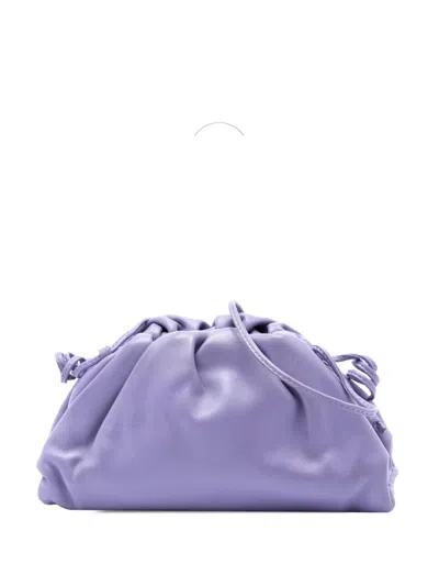 Pre-owned Bottega Veneta 2012-2026 Lambskin The Mini Pouch Crossbody Bag In Purple