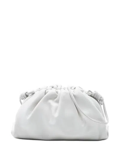 Pre-owned Bottega Veneta 2012-2026 Lambskin The Mini Pouch Crossbody Bag In White