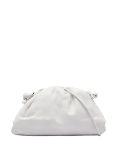 Pre-owned Bottega Veneta 2012-2026 Lambskin The Mini Pouch Crossbody Bag In White
