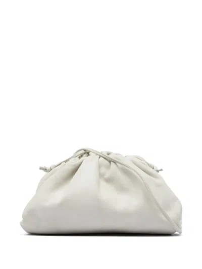 Pre-owned Bottega Veneta 2012-2026 Lambskin The Mini Pouch Crossbody Bag In White