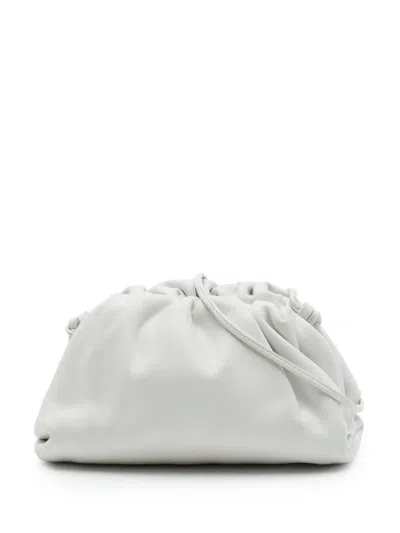 Pre-owned Bottega Veneta 2012-2026 Lambskin The Mini Pouch Crossbody Bag In White