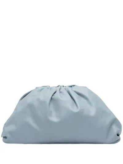 Pre-owned Bottega Veneta 2012-2026 Lambskin The Pouch Clutch Bag In Blue